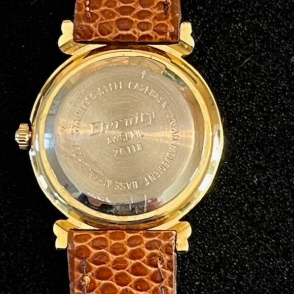 ETERNITY | Vintage Watch Brown Lizard Print band-NEW Battery - Picture 5 of 7